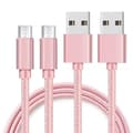 Miniatyrbild 1 av 3: Lot 2 Kablar för Sony Xperia XA ULTRA, X PERFORMANCE, Z1, Z2, Z3, Z5, Z5 COMPACT, M4 AQUA, E5 - USB-kabel Nylontvattad Rosa [Phonillico®]