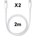 Miniatyrbild 1 av 3: USB-C kabel USB-C 2m för iPad Pro 12,9 tum - iPad Pro 11 tum - iPad Air 4 [LOT 2] Phonillico®