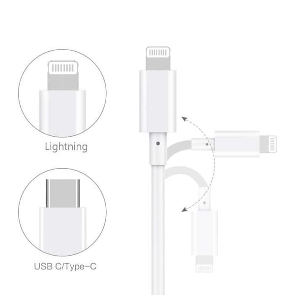 LOT 2 USB-C Lightning-kabel 2m för iPhone 14-14 PLUS-14 PRO-14 PRO MAX-13-13 MINI-13 PRO-13 PRO MAX-12-12 PRO-11 PRO-SE Phonillico®