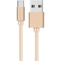 Miniatyrbild 1 av 3: USB-C-kabel för Xiaomi REDMI NOTE 9 - NOTE 9 PRO - NOTE 10 - NOTE 10 PRO - Typ USB-C nylonflätad guld 1 meter Phonillico®