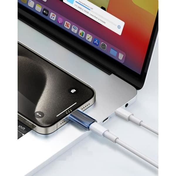 Lot 2 USB-C till Lightning-adaptrar Kompatibla med iPhone 15 - iPhone 15 PLUS - iPhone 15 PRO - iPhone 15 PRO MAX Phonillico®