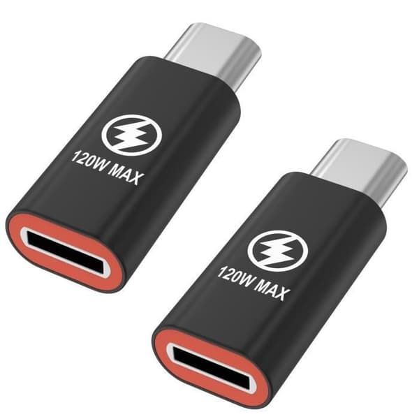 Lot 2 USB-C till Lightning-adaptrar Kompatibla med iPhone 15 - iPhone 15 PLUS - iPhone 15 PRO - iPhone 15 PRO MAX Phonillico®