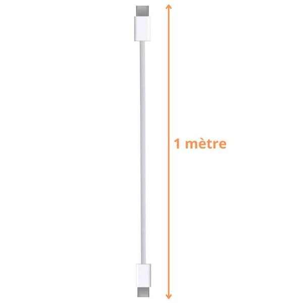 Kabel USB-C USB-C för iPhone 15 - 15 PLUS - 15 PRO - 15 PRO MAX - Nylonflätad kabel 1 meter Phonillico®