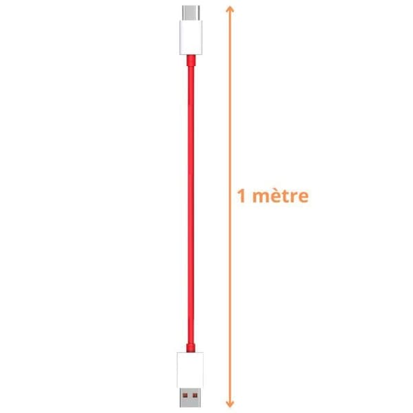 Lot med 2 snabba USB-C-kablar 1 m för OnePlus 11-10 Pro-8 Pro-8-7T Pro-6T-6-5T-Nord CE 3 Lite-Nord CE 2-Nord 2T-Ace Phonillico®
