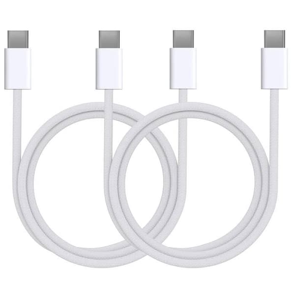 Lot 2 Snabbladdare 20W + 2 USB-C till USB-C kablar 1 meter för iPhone 16 / 16 PLUS / 16 PRO / 16 PRO MAX Phonillico®