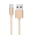 Miniatyrbild 1 av 3: USB-C-kabel för Samsung Galaxy Tab S6 Lite 10.4 - Tab A 8.4 - Tab A7 10.4 - Tab A7 Lite 8.7 - Nylon Guld 1 Meter Phonillico®