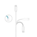 Miniatyrbild 3 av 3: USB-C-kabel för Huawei MatePad T10s - MatePad 10.4 - MatePad 10.8 - Silvervit Nylonflätad 1 Meter Phonillico®