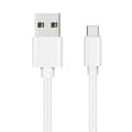Miniatyrbild 1 av 3: USB-C-kabel för Huawei MatePad T10s - MatePad 10.4 - MatePad 10.8 - Silvervit Nylonflätad 1 Meter Phonillico®