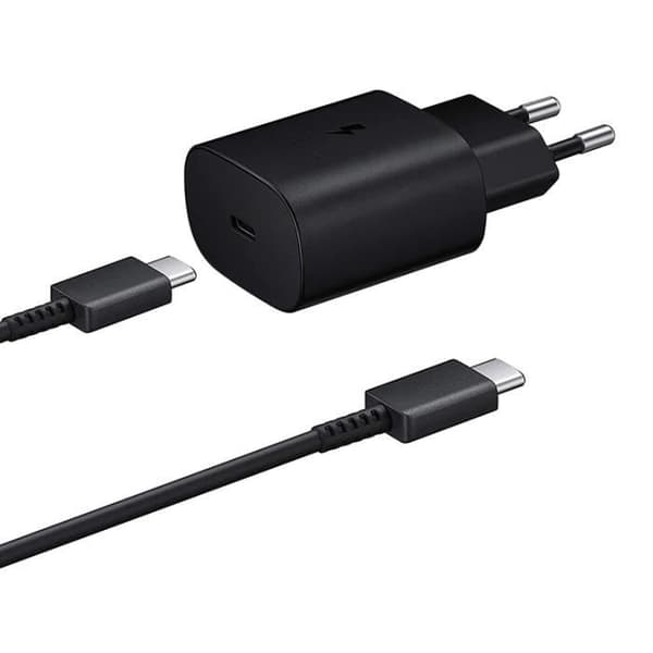 Snabbladdare 25W + USB-C till USB-C-kabel för Samsung A13 4G-A23-A33 5G-A53 5G-A73 5G-A52-A52 5G-A52s 5G-A72-A72 5G Phonillico®