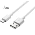 Miniatyrbild 1 av 2: USB-C-kabel för Samsung Galaxy Tab S6 Lite 10.4 - Tab A 8.4 - Tab A7 10.4 - Tab A7 Lite 8.7 - Vit 3 Meter Phonillico®