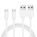Miniatyrbild 1 av 3: USB-C-kabel för Huawei MatePad T10s - MatePad 10.4 - MatePad 10.8 - Flätad nylon Silver Vit 1 Meter [PACK 2] Phonillico®