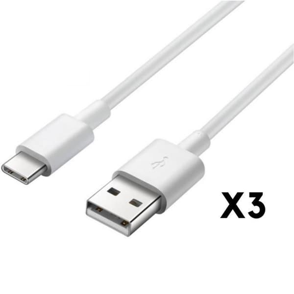 USB-C-kabel för Huawei MatePad Pro 10.8 (2019) - MatePad Pro 10.8 (2021) - MatePad 11 (2021) - Vit 1 Meter [LOT 3] Phonillico®