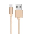 Miniatyrbild 1 av 4: Kabel för Huawei Y7P - Y6P - Y5P - P40 Lite E - P Smart 2020 - P Smart 2019 - Mikro USB Nylon Flätad Guld 1 Meter Phonillico®
