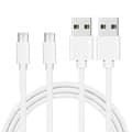 Miniatyrbild 1 av 4: Kabel för Oppo A15 - Oppo A15s - Oppo A16K - Nylonflätad Silvervit 1 Meter [LOT 2] Phonillico®