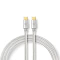 Miniatyrbild 1 av 4: Nedis USB 2.0 USB-C hane till USB-C synkroniserings-, laddnings- och AV-stödkabel