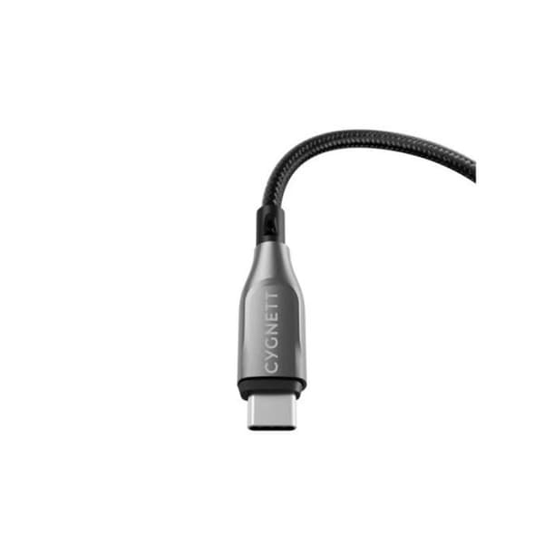 USB-C till USB-A Armoured Series Kabel 60W Laddning och 480 Mbps Synkronisering 1m CYGNETT Svart