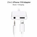 Miniatyrbild 3 av 4: 2 i 1 Lightning-laddaradapter för iPhone X, iPhone 8/8 Plus.iPhone 7/7 Plus. Adapter musikhörlurar till 3,5 mm headset
