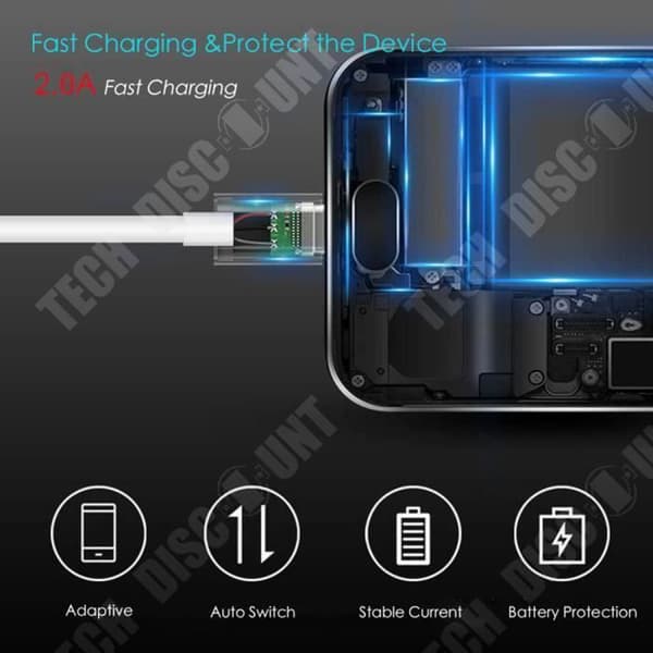 TD® 3-pack USB-kabel Apple-produkter iPhone iPad iPod Höghastighetsdataöverföring USB-kompatibilitet XS XR 8 7 6 Plus Snabb