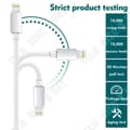 Miniatyrbild 2 av 4: TD® 3-pack USB-kabel Apple-produkter iPhone iPad iPod Höghastighetsdataöverföring USB-kompatibilitet XS XR 8 7 6 Plus Snabb