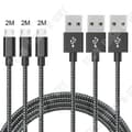 Miniatyrbild 1 av 4: TD®-paket med 3 mikro-USB-kablar 2M, mikro-USB-laddarkabel för Samsung Galaxy S7 Edge S6 S5 S4 S3, Note 5, WIKO, ASUS, HUAWEI, HTC, LG
