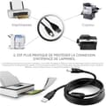 Miniatyrbild 4 av 4: TD USB 2.0 skrivarkabel 3 m höghastighets ren koppar fyrkantig port A-B dator till skannerkabel USB dator till skrivare kabel svart