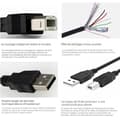 Miniatyrbild 2 av 4: TD USB 2.0 skrivarkabel 3 m höghastighets ren koppar fyrkantig port A-B dator till skannerkabel USB dator till skrivare kabel svart