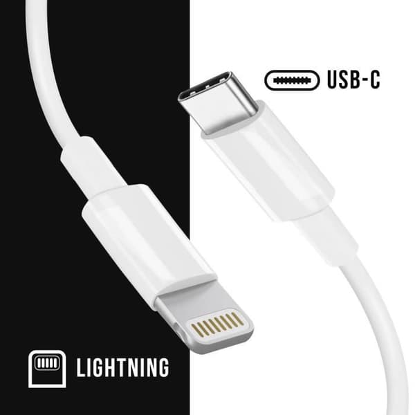 iPhone USB-C till Lightning-kabel – 1 meter Mayaxess Vit