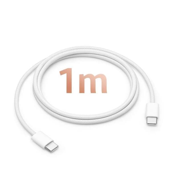 USB-C till USB-C 60W Power Delivery 1m Vit