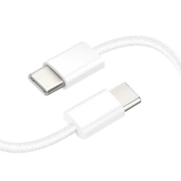 USB-C till USB-C 60W Power Delivery 1m Vit