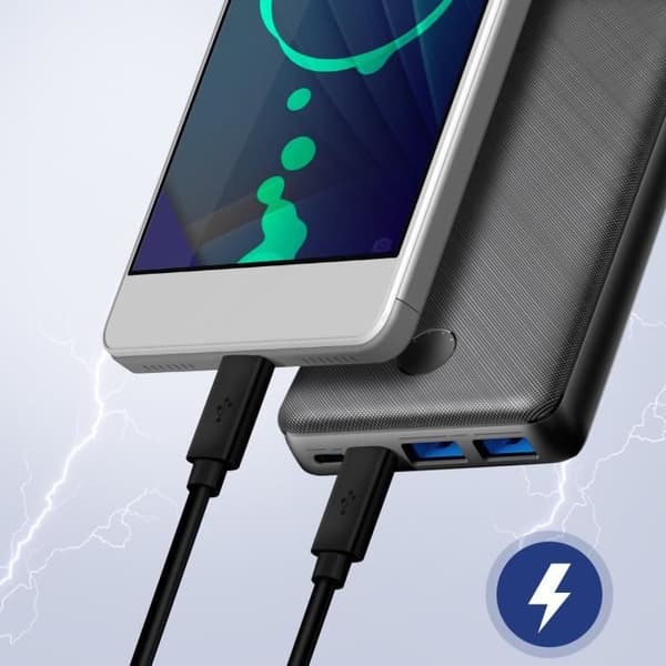 Micro USB till Micro USB 60cm Snabb laddning och synkronisering Akyga Svart