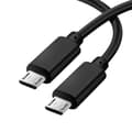 Miniatyrbild 1 av 4: Micro USB till Micro USB 60cm Snabb laddning och synkronisering Akyga Svart