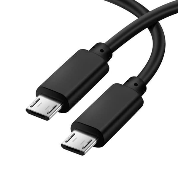 Micro USB till Micro USB 60cm Snabb laddning och synkronisering Akyga Svart