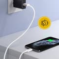 Miniatyrbild 3 av 4: USB-kabel till Lightning Snabbladdning och synkronisering Inkax Vit