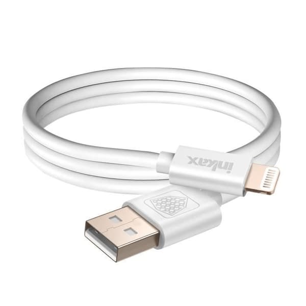 USB-kabel till Lightning Snabbladdning och synkronisering Inkax Vit