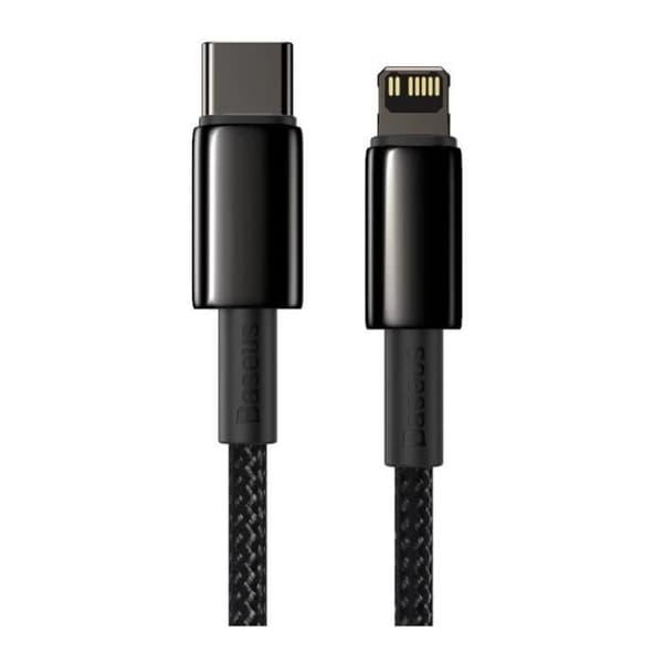 Laddnings- och överföringskabel - BASEUS - USB-C-Lightning - 20W - 2m - Svart