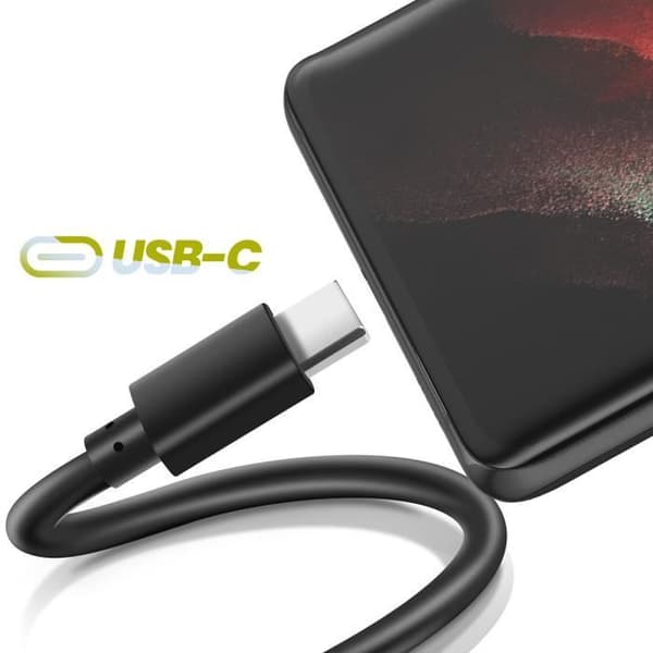 USB-kabel till USB-C 2A Kompatibel med Android Auto och Apple Carplay 0.5m Svart