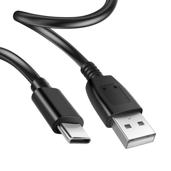 USB-kabel till USB-C 2A Kompatibel med Android Auto och Apple Carplay 0.5m Svart