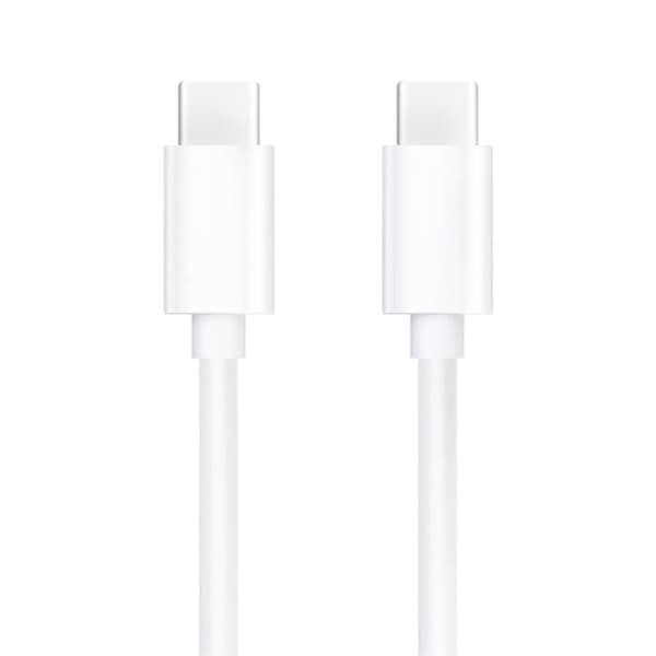 USB-C till USB-C kabel 1m – 20W Snabbladdning och datatransfer Mayaxess Vit