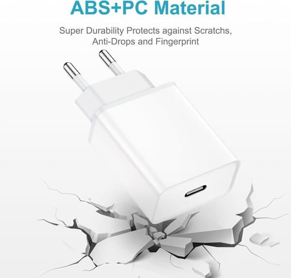 Snabbladdare iPhone 15, 25W Snabbladdare USB C med 2M USB C-kabel för iPhone 15 Pro Max/15 Plus/15, iPad Pro/[J590]