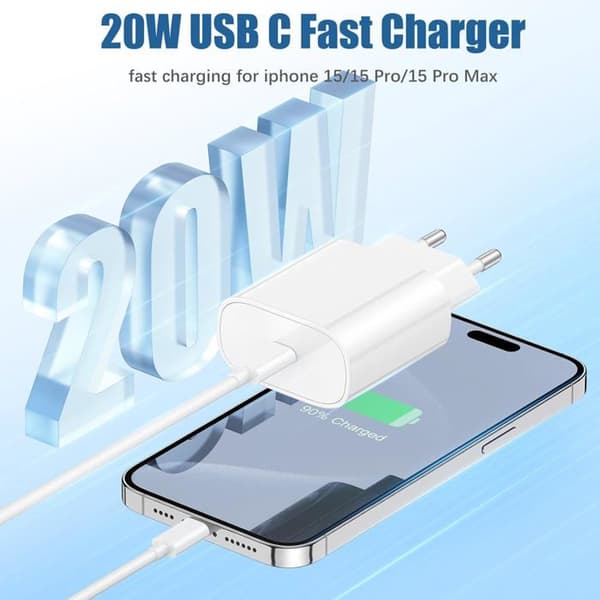 Cabel Laddare Iphone 15 16, 20W Usb C Snabbladdning 2M Kabel C Till C För Iphone 16 Pro/16 Pro Max/15 Pro Max/15 Plus Ipad Pro