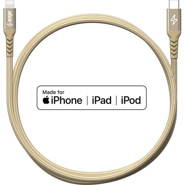 AlzaPower Alucore USB-C till Lightning MFi 2m guld