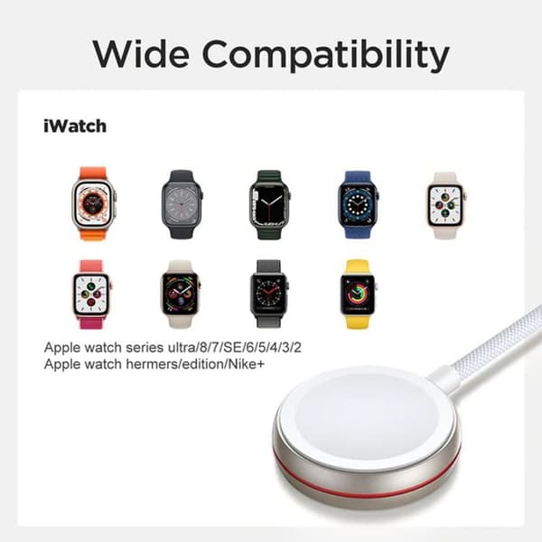 Trådlös laddningskabel (S-IW011)USB-C till Apple Watch, 1A, 5V, 3,5W, 1,2m - JoyRoom - Vit