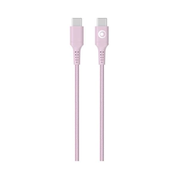 USB-C/USB-C Laddnings- och Överföringskabel 3A Power Delivery 60W 1.2m BigBen Connected Rosa