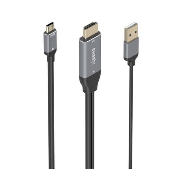 CABLE KONVERTER AISENS HDMI V2.0 TILL USB-C 4K@60HZ 1.8M SVART