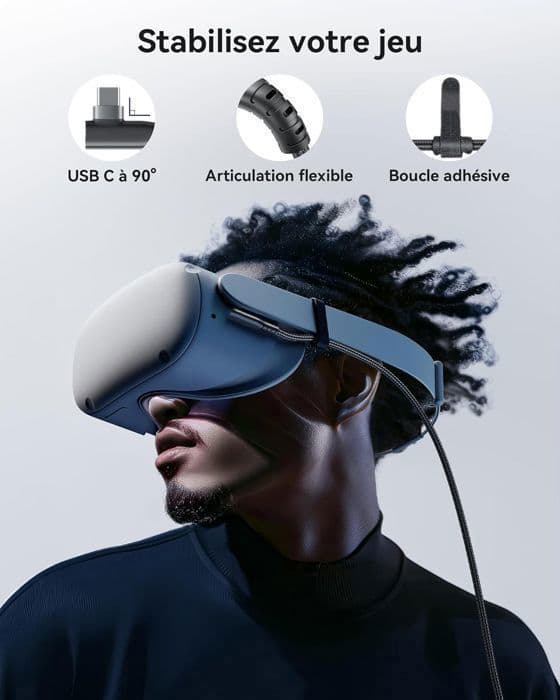 Kabel Link-USB C-5m-Kompatibel med Meta Oculus Quest 3, Steam VR, USB 3.0 Höghastighetsdatakabel