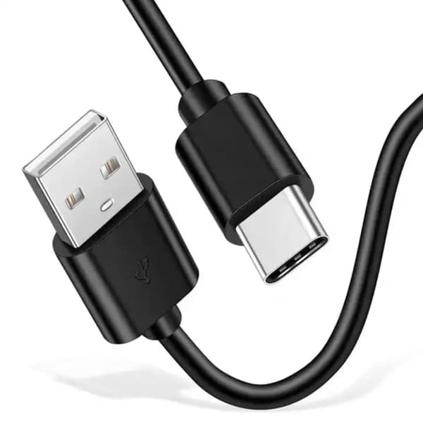 USB-A till USB-C Kabel – Ladd & Sync för S10 och fler - 2 Meter Svart