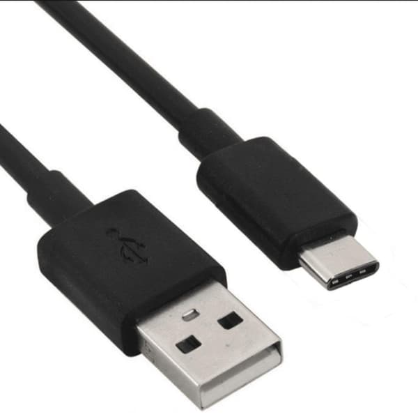 USB-A till USB-C Kabel – Ladd & Sync för S10 och fler - 2 Meter Svart