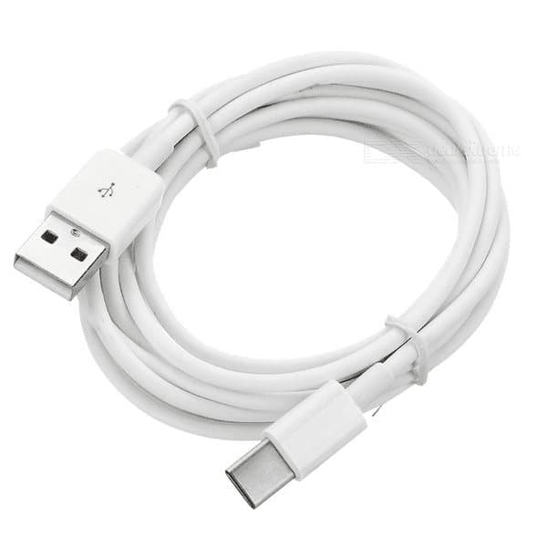 USB-A till USB-C Kabel – Ladd & Sync för S10 och fler - 1 Meter Vit