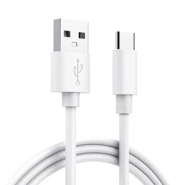 USB-A til USB-C-kabel – Opladning og synkronisering til S10 og mere -2 meter Hvid