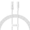 Miniatyrbild 1 av 6: USB-C till Type-C-kabel, Super Snabbladdning 100W, 2m - Baseus Gem (P1037373000211-01) - Vit Måne
